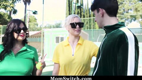 Stepmoms Getting Into a Hot Foursome, with A Lot of Fucking and Sucking - Swap Porn